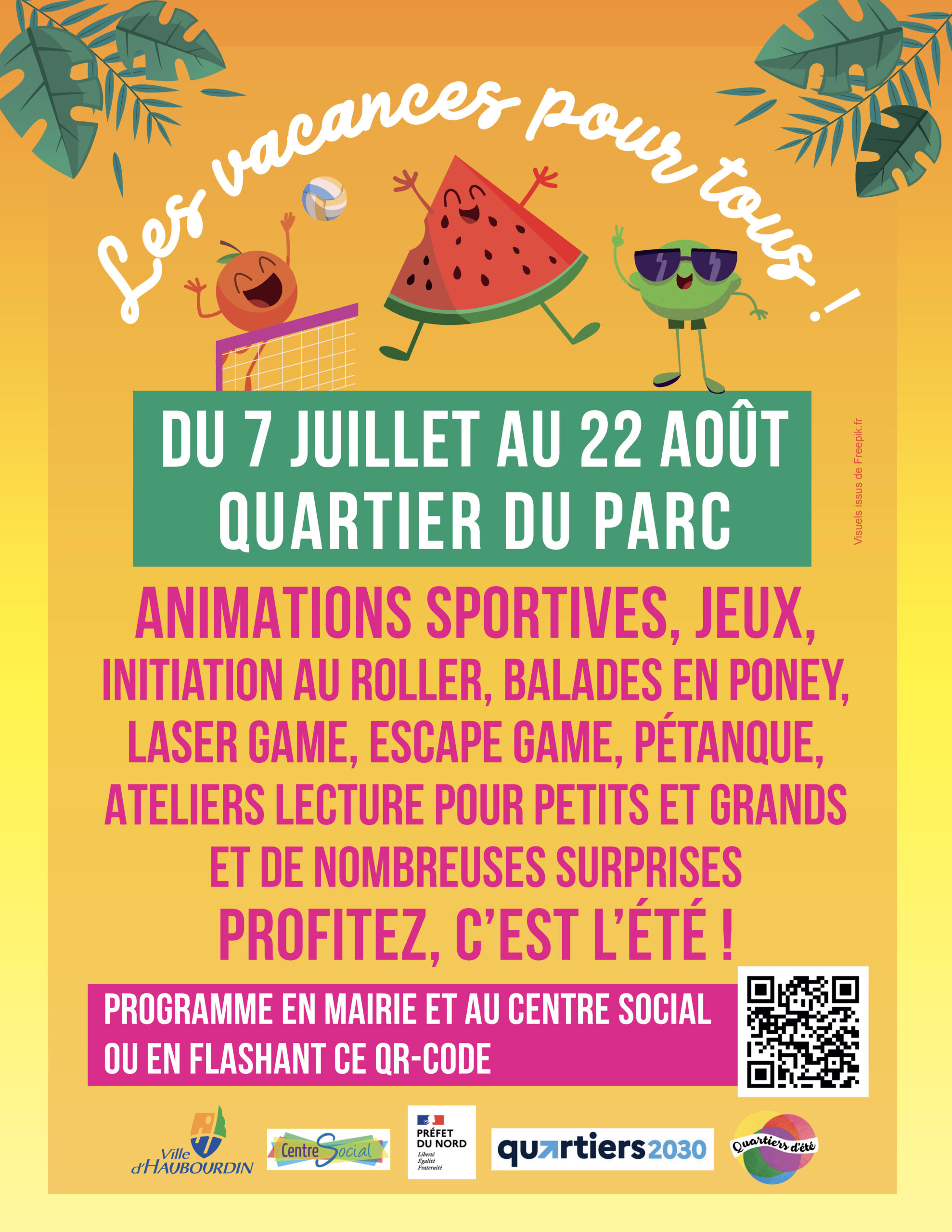 AFFICHE VACANCES POUR TOUS 2025 Haubourdin