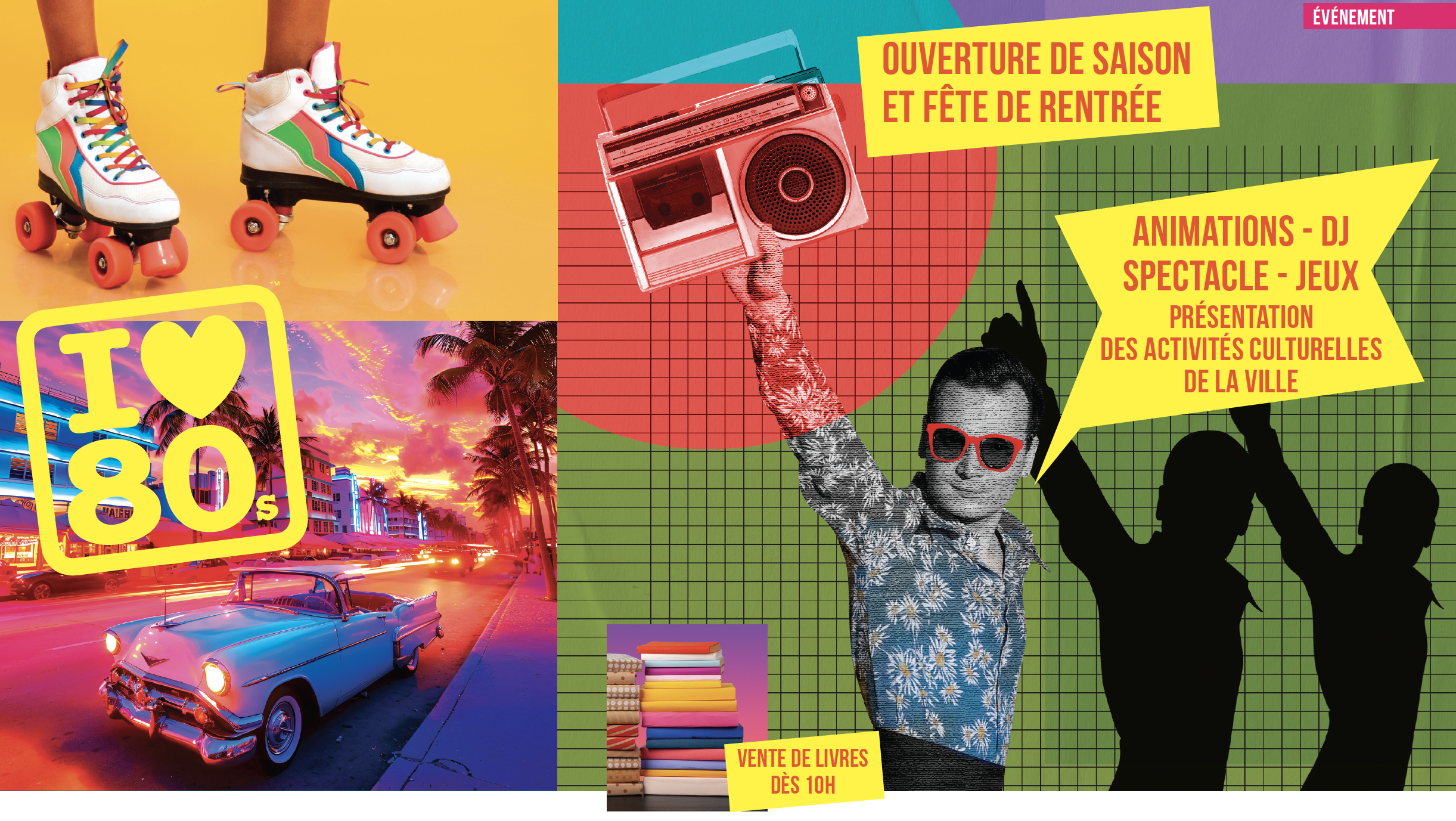 Haubourdin 2025 : le 13 septembre, plongez dans les années 80 pour lancer la nouvelle saison culturelle. Spectacles, ateliers, surprises et convivialité !