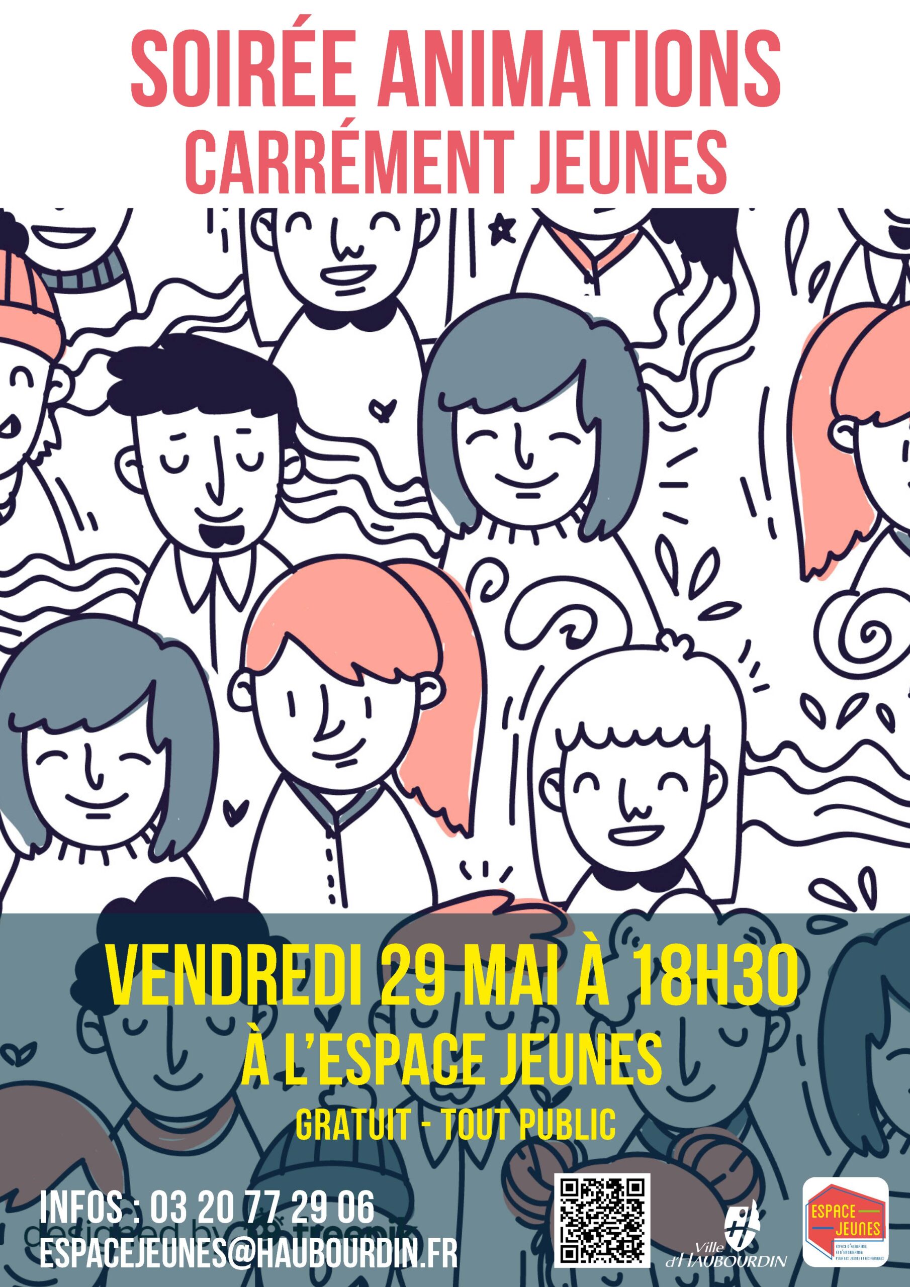 L'animation Carrément Jeunes se tiendra le 29 mai 2026 à l'Espace Jeunes.
