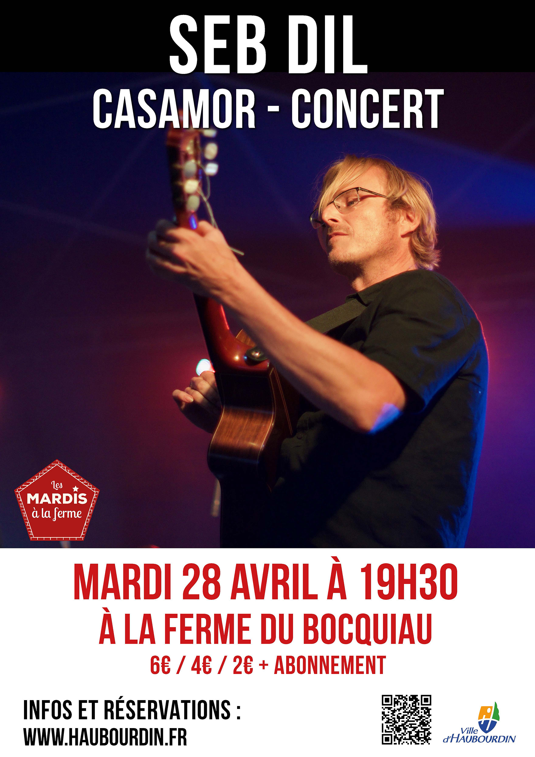 Seb Dil se représentera à Haubourdin à La Ferme du Bocquiau le 28 avril 2026 à 19h30.