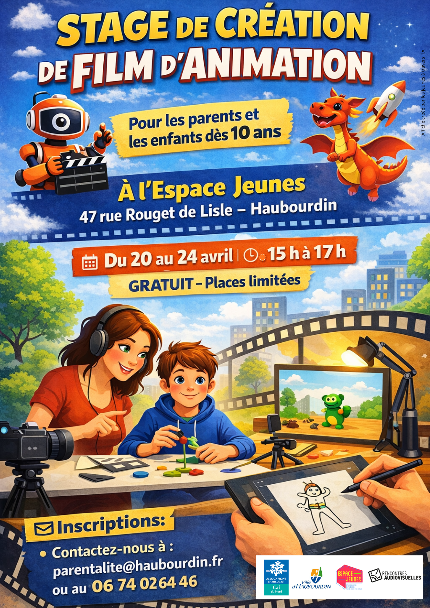 Un stage d'animation sera proposé à l'Espace Jeune du 20 au 24 avril.