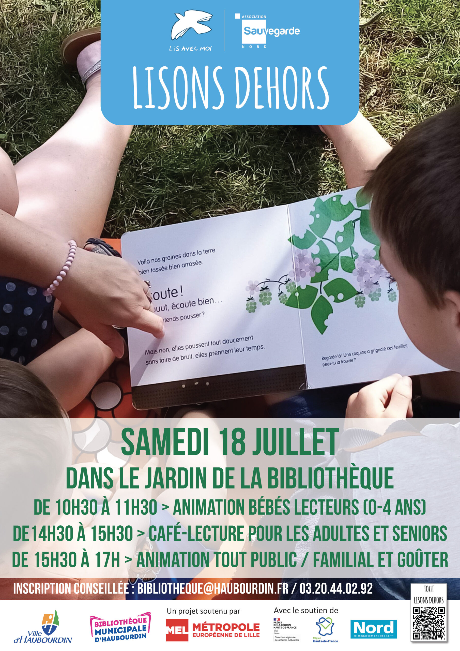 Bibilothèque Lisons dehors 17 juillet 2026