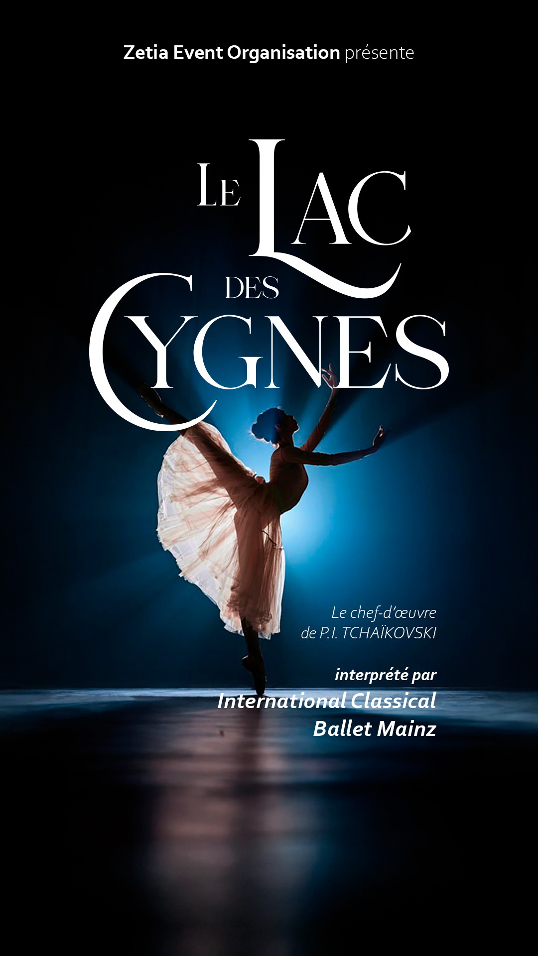 Le ballet Le Lac des Cygnes se représentera à l'Espace Culturel Lequimme le 28 novembre 2026 à 20h30.