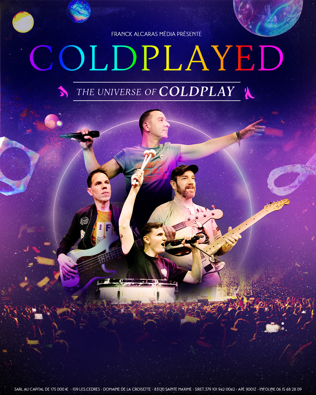 Le concert de Coldplayed aura lieu à l'Espace Culturel Lequimme le 6 février 2027 à 20h00.